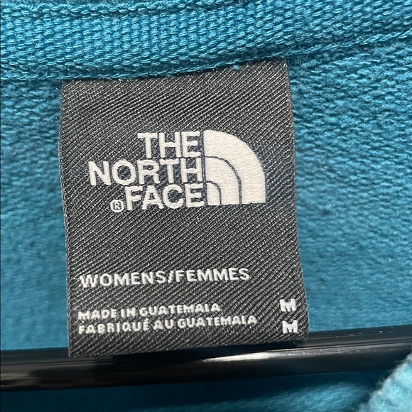 The North Face Women's M teal Long Sleeve Pullover Cropped Sweatshirt - Picture 3 of 3
